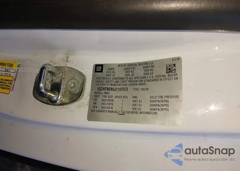 2018 Chevrolet Colorado Wt z USA, uszkodzony, nr VIN 1GCHTBEN6J1197973